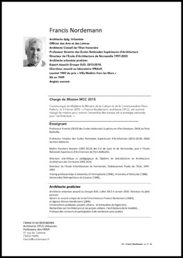 FRANCIS NORDEMANN ARCHITECTE/URBANISTE